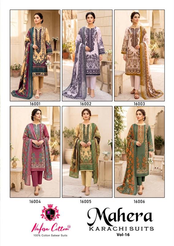 Nafisa mahera vol 16 cotton dress materials wholesale online